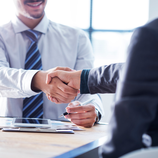 business men shaking hands