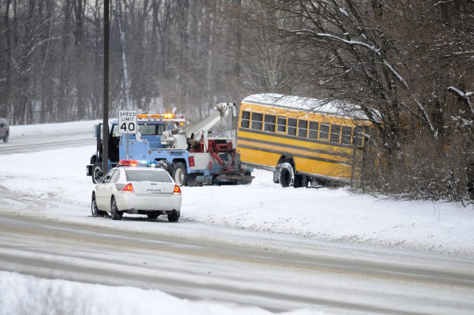 Winter School bus accident